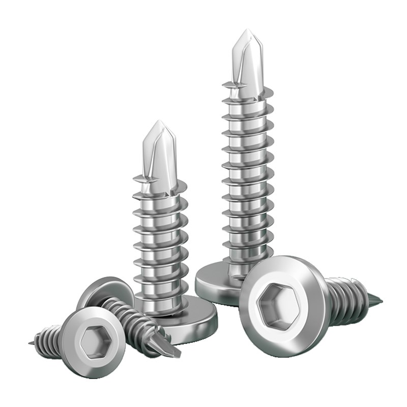 410不锈钢平头内六角钻尾螺丝倒边自钻自攻燕尾S螺钉护栏专用螺丝