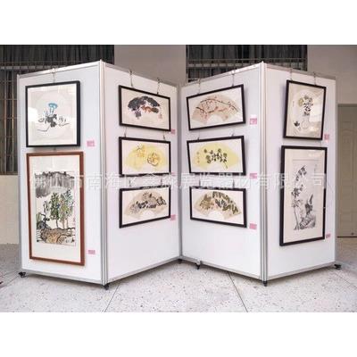 厂家定制 便折式携移动叠书画展板 海报展架书画绘xm-f33示画宣传