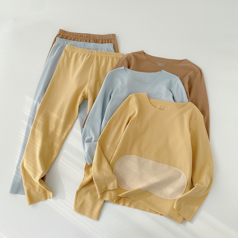 【大美唤粉丝专享】长袖儿童加绒无痕内穿保暖套装H2N2054