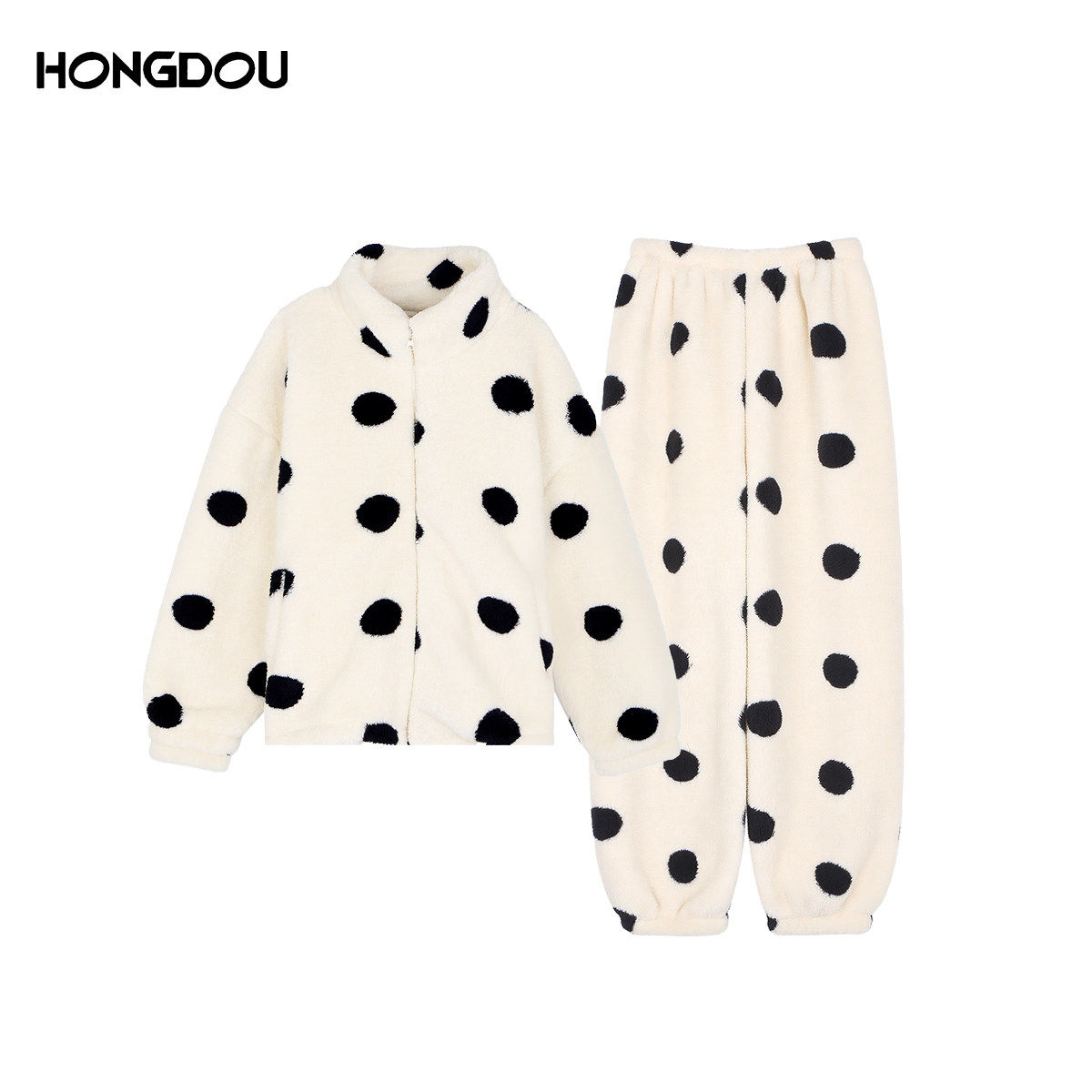 【大美唤粉丝专享】「波点睡衣」 保暖显瘦睡衣女家居服套装-7354,女士内衣/男士内衣/家居服,睡衣/家居服套装,淘宝优惠券,粉丝福利购,淘宝优惠卷