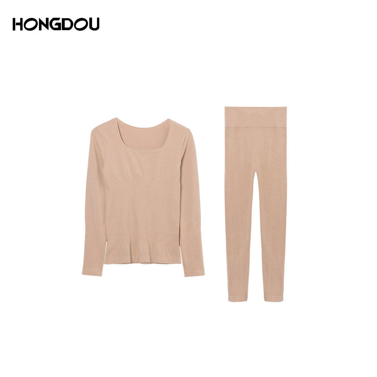 【大美唤粉丝专享】【修容2.0】秋冬U领收腰显瘦保暖套装-6871,女装/女士精品,时尚套装,淘宝优惠券,粉丝福利购,淘宝优惠卷