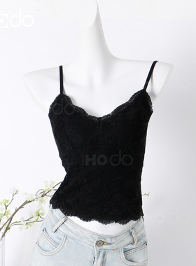 【大美唤粉丝专享】【蕾丝蜜语】纯欲风性感修身吊带背心H5N7746