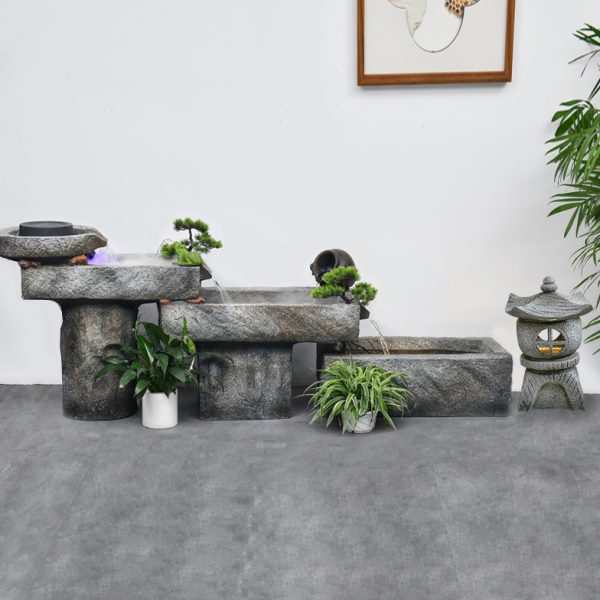 室内假山流水生财阳台庭院户外循环水系喷泉景观造景落地鱼池摆件