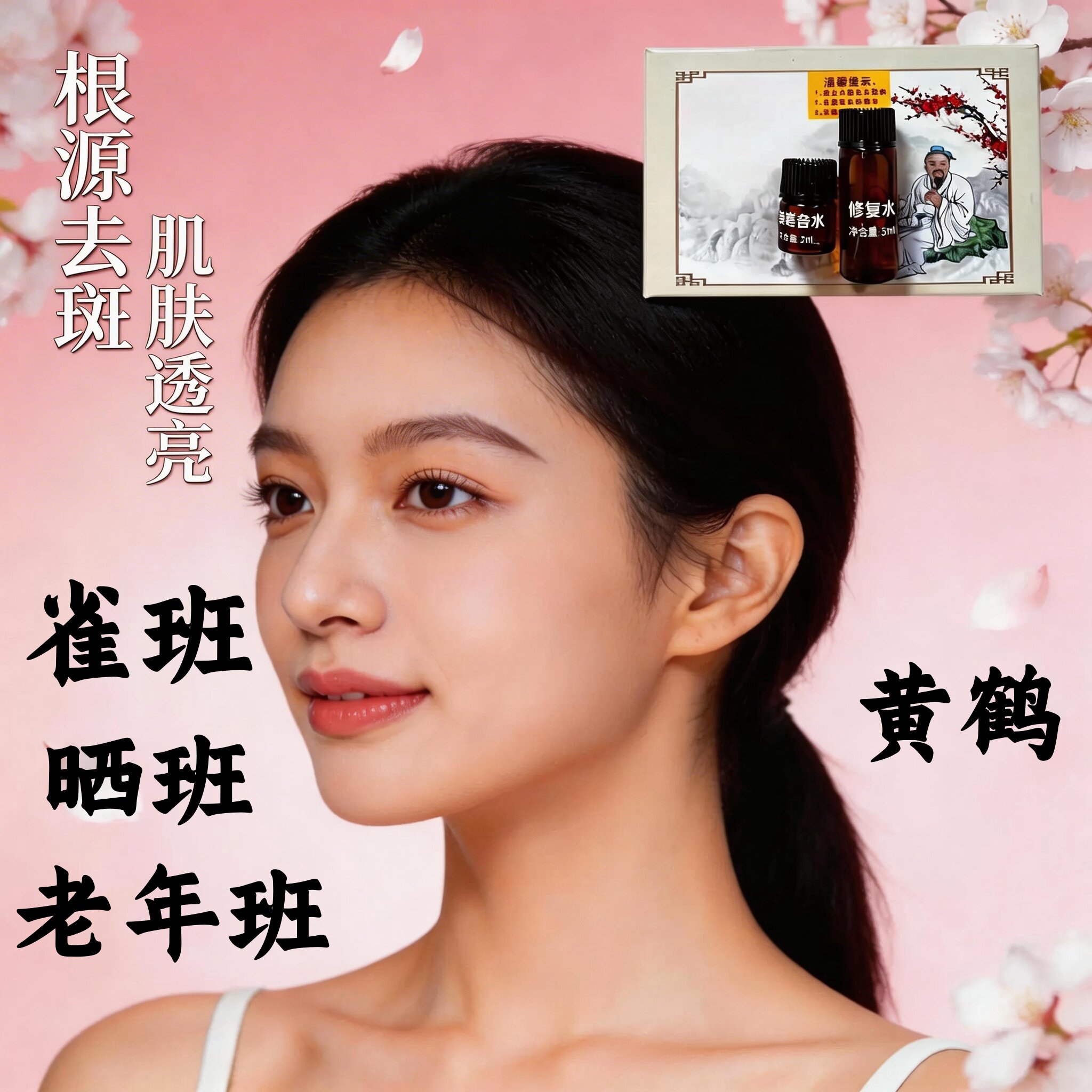 【加强版】美容院同款专用美容金水点斑去班点志去志药水修复套装