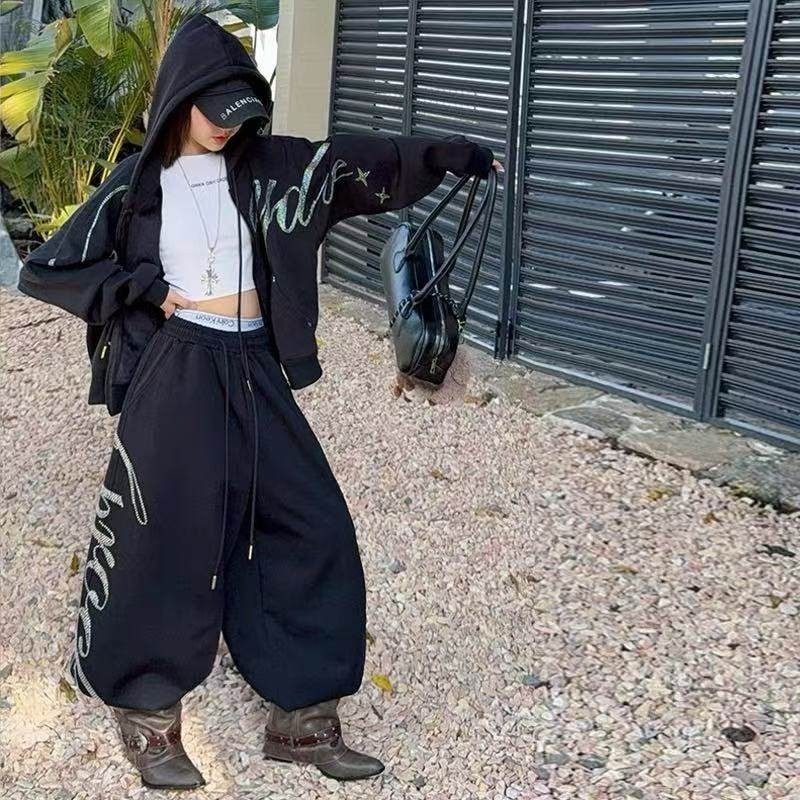 爵士舞女童连帽卫衣外套2026春秋新款嘻哈街服舞运动hiphop演出服,童装/婴儿装/亲子装,套装,淘宝优惠券,粉丝福利购,淘宝优惠卷