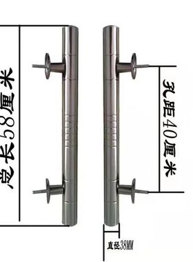 不锈钢农村大铁门拉手拉把老式铁门把手手柄金色双V开大门把手明