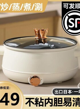 德国出口宿舍电煮锅一体锅多功能家用小型泡面P锅迷你小电锅电火