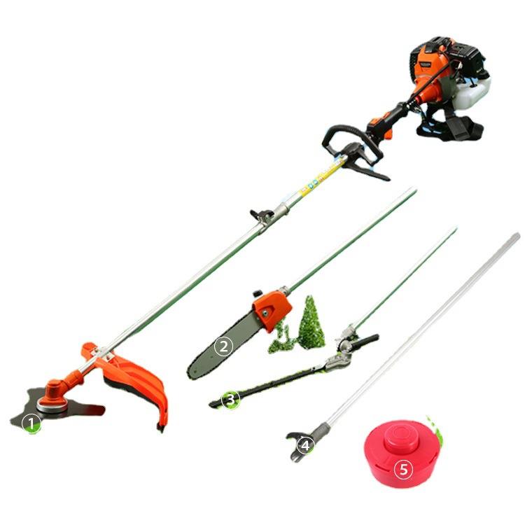 热销五合一多功能割草机割灌机高枝锯除草机高枝剪四头更换多用