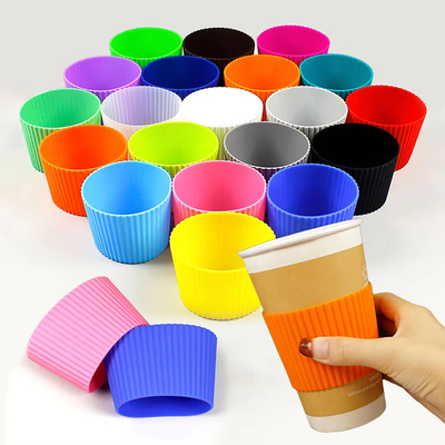 7.5*6.5*6cm硅胶杯套防滑隔热玻璃杯陶瓷杯防烫咖啡杯马克杯杯套