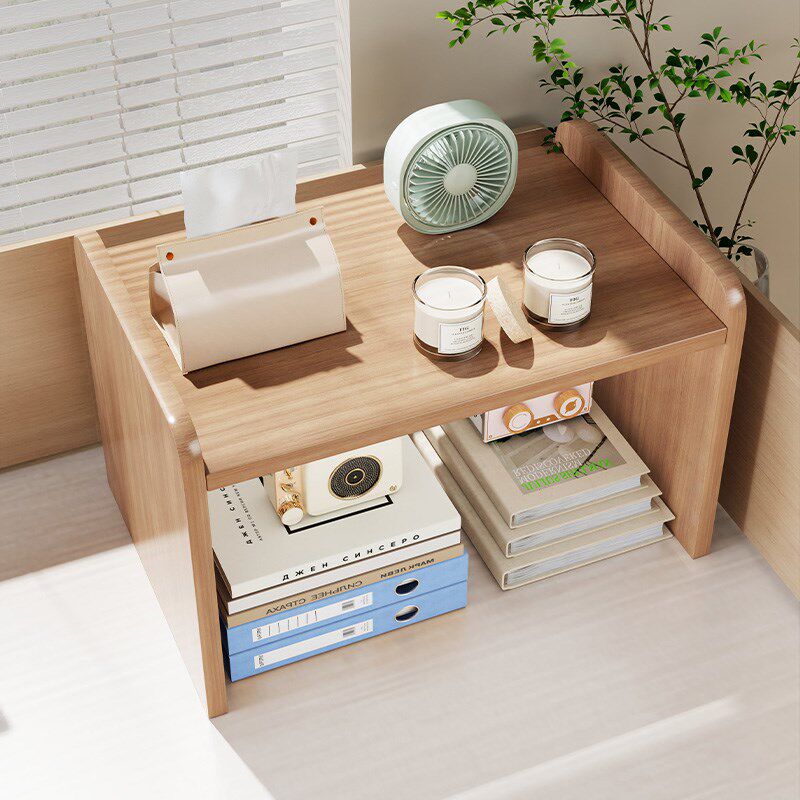 办公桌台面收纳置物架双层书桌收纳架子H桌面小书架工位简易储物