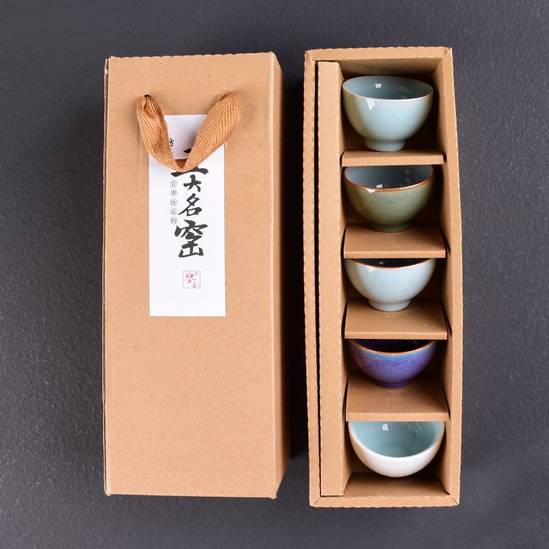 官哥汝定钧窑陶瓷功夫小茶杯家A用茶碗品茗杯单茶具斗笠主人茶盏