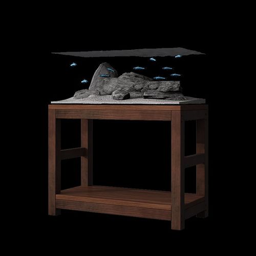 承重鱼缸架子底柜客厅60u水草缸双层鱼缸架底座专用木质放置物架