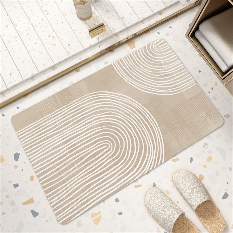 侘寂风硅藻泥地垫浴n室卫生间防滑脚垫吸水速干硅胶泥硅藻土门垫,居家布艺,家用脚垫,淘宝优惠券,粉丝福利购,淘宝优惠卷