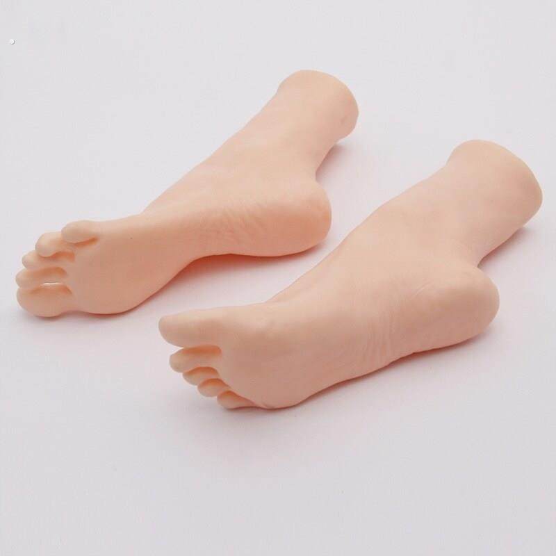 脚模仿真足模美脚直播道具足控模型玉足女脚假脚恋足展示道具
