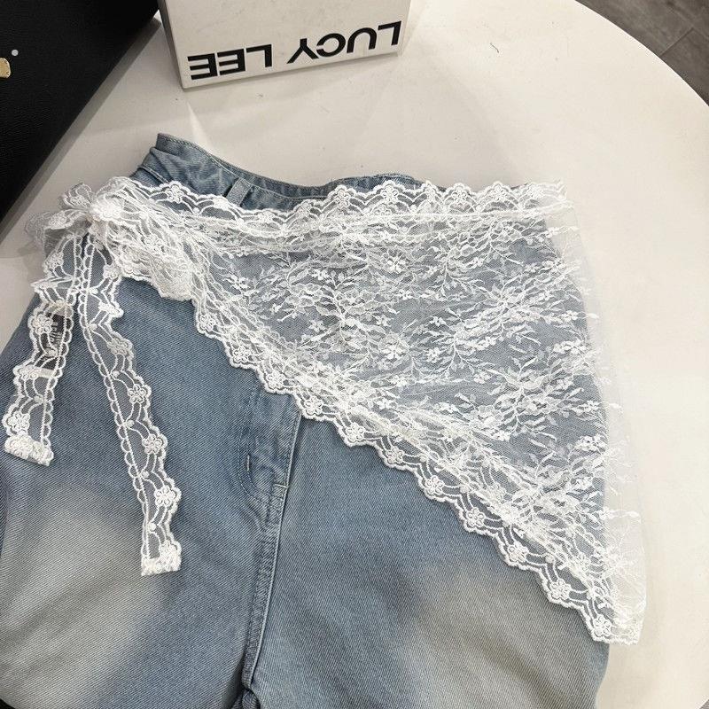 腰封裙帘头巾牛仔裤装饰屁帘蕾丝花边三角巾叠穿腰带网纱腰巾配饰