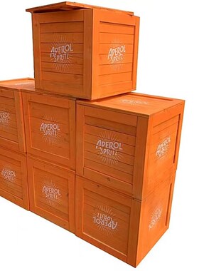 实木无缝木箱定制超市陈列道具实木收纳箱复古大号杂物盛放