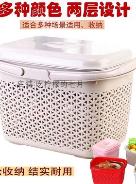 入伙喜事红篮送饭野餐拜祖公篮子拜神上坟贡品收纳箱拜拜手提食盒