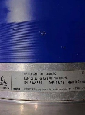 TP050S-MF1-10-0K0-2S   阿尔法减速器(