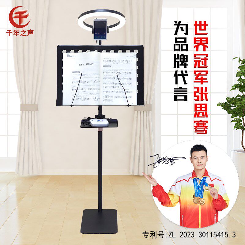 古筝谱架高级一体便携简易谱台不占地多功能通用扬琴乐曲架子