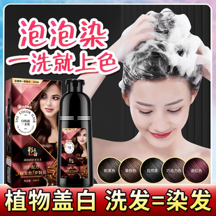 染发剂植物染发膏盖白发纯自己在家染发女男2025流行色显白无刺激