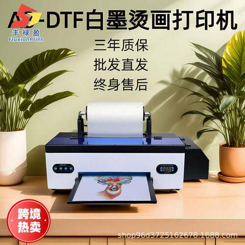 小型A3卷材L1800DTF白墨烫画来图DIY彩色服装T恤皮革转印打印机