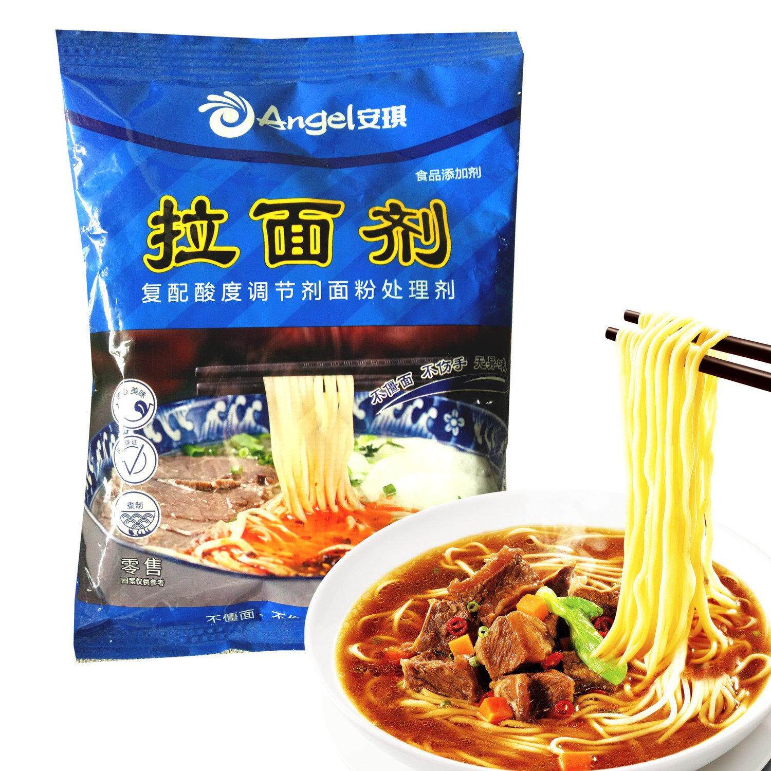安琪拉面剂500克食品级蓬灰面条凉皮强筋速溶家用商用面粉处理剂图片