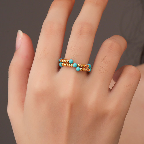 正品美松圆珠diy戒圈戒指女款