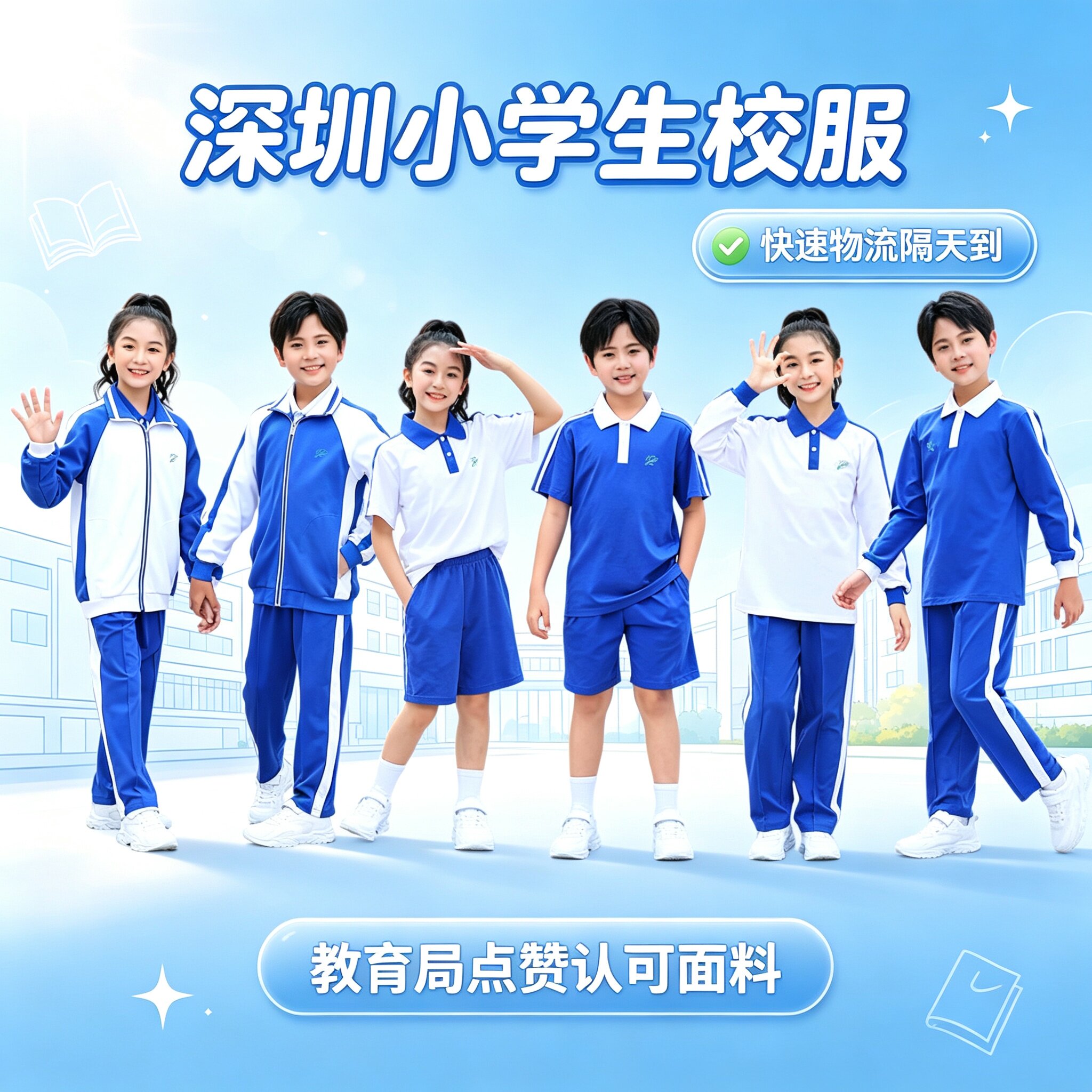 青之树深圳校服小学生夏季抑菌防臭轻薄速干短袖短裤夏天秋裤男女