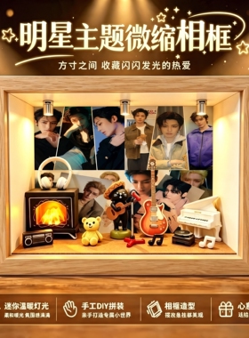 侯明昊主题DIY微缩造景相框摆件