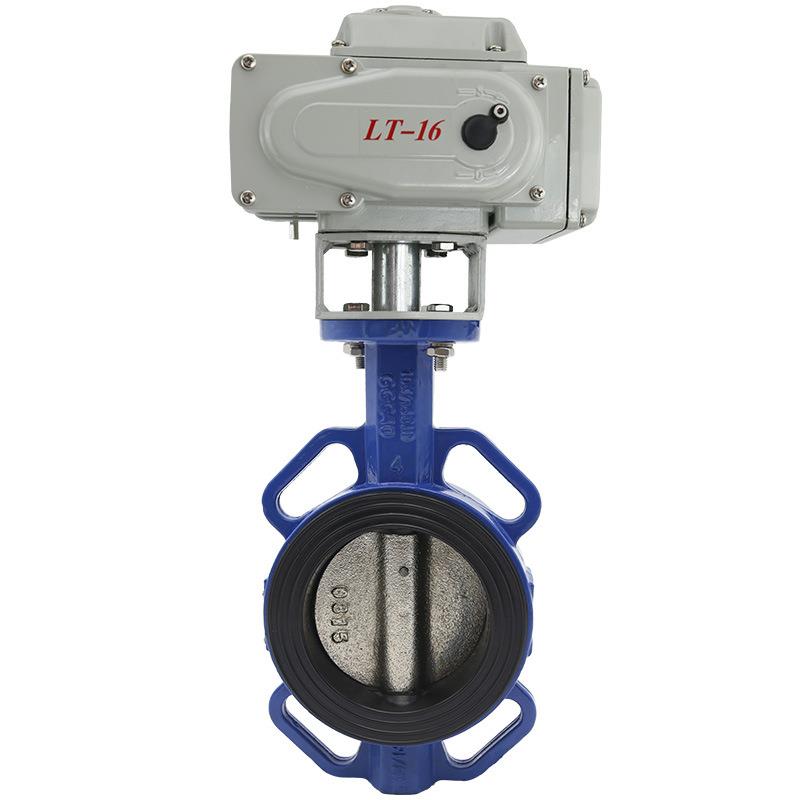 D971X电动蝶阀中线橡胶软密封对夹蝶阀开关调节型电动阀厂家DN100