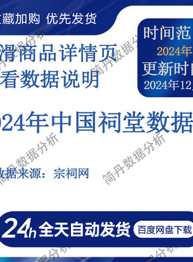 2024年中国祠堂数据库