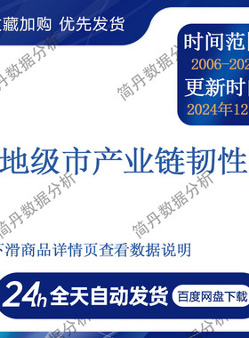 地级市-产业链韧性数据（2006-2021年）