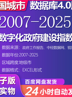 数字化政府建设指数（2007-2025）