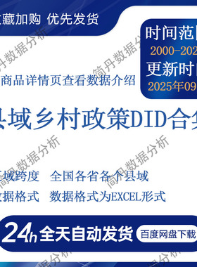 县域、乡村政策DID合集（2000-2023）
