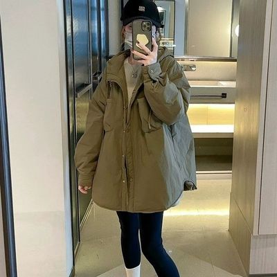 连帽棉衣女2025冬季新款