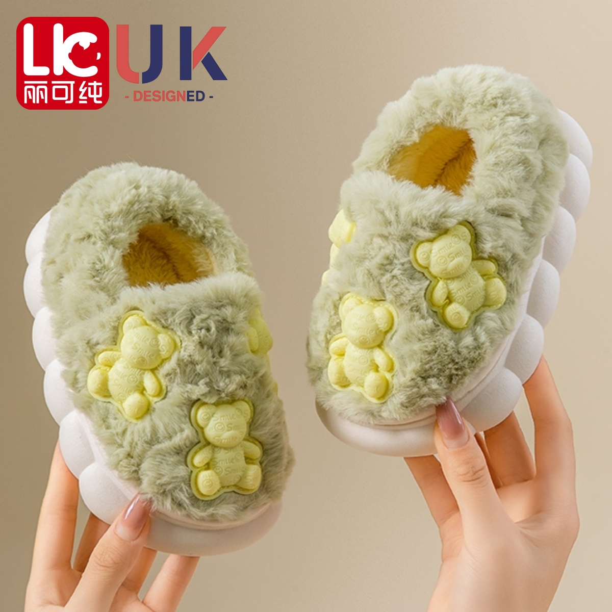 儿童棉拖鞋冬季男童卡通可爱防滑室内居家小孩女宝宝加绒亲子棉鞋
