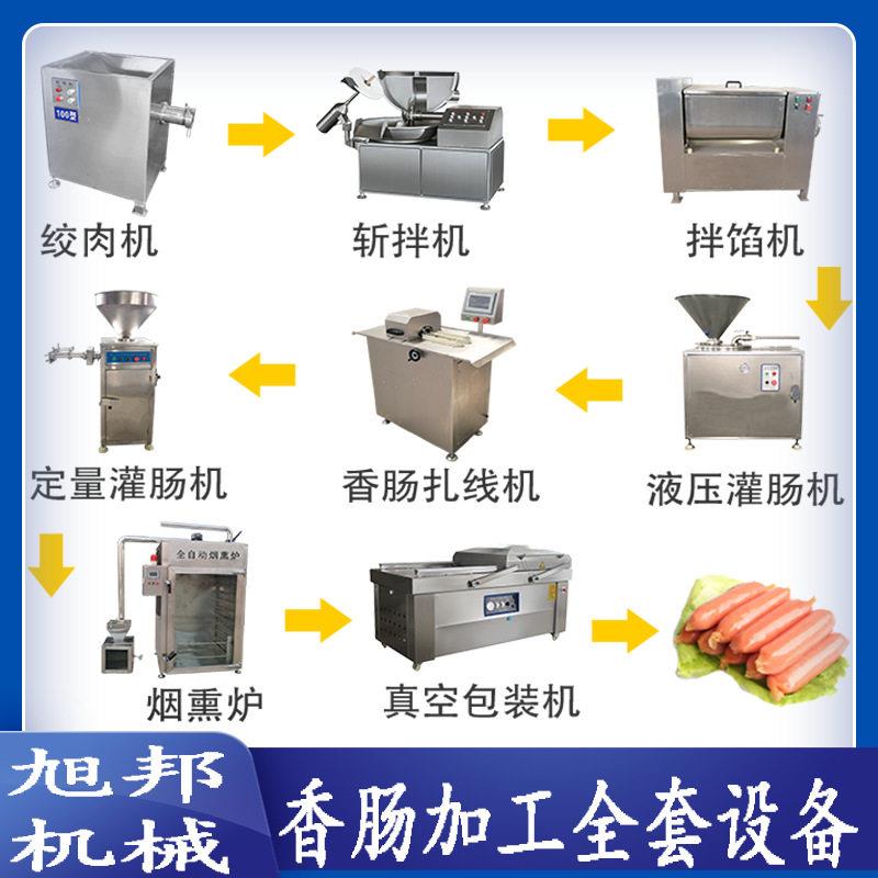 糯米肠加工全套设备 脆皮肠生产流水线 墨鱼肠烤肠加工机械设备