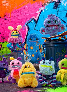 MINISO名创优品Nomster-Nom Bad Mood发声毛绒挂件盲盒趣味玩具