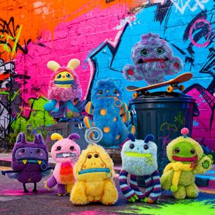 Mood发声毛绒挂件盲盒趣味玩具 Bad MINISO名创优品Nomster Nom