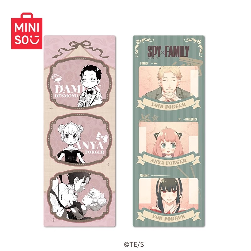 MINISO名创优品间谍过家家纸夹相卡正版阿尼亚黄昏约尔劳埃德