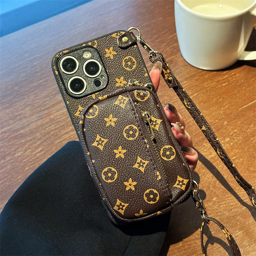 适用vivoY19手机壳Y19s国外零钱包y18斜跨Y17s挂绳Y17插卡Y16商务Y15A可放卡Y15s小众Y12S高级感y12A全包防摔