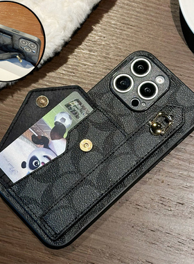 坎宁安适用于iqoo13手机壳z9turbo插卡套12pro腕带支架Neo6se商务Z6x男女U5S小众5se简约9spro+复古风U5e