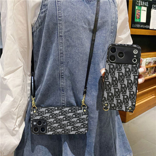 U5S小众5se简约9spro 12欧美Neo6se复古风Z6x女款 全包 坎宁安适用iqoo15手机壳z9turbo斜跨绳13pro背带式