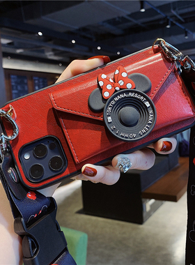 坎宁安适用于红米Turbo4手机壳Turbo3插卡套Note13Turbo迪士尼14R挂绳13C钱包11T背带12TPro便携12R卡通米妮