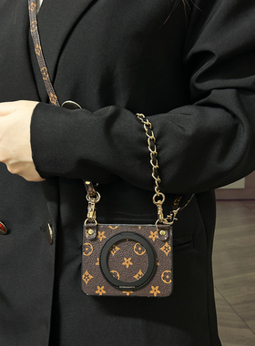 坎宁安适用于oppo Find N2Flip手机壳旋转支架findN3flip斜跨绳findn3flip背带式防摔全包5g轻奢商务手提挂绳