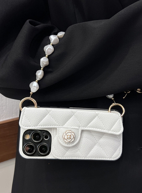 适用苹果16promax手机壳iPhone15卡包14plus小香风12promax手提11pro防摔13pro创意xsmax皮质7plus高级感8pro