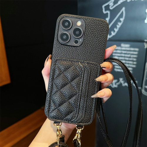 坎宁安适用于红米k80pro手机壳k70e插卡套60至尊版小香风k50斜跨绳K40s菱格K30电竞版复古k40游戏小众k20简约