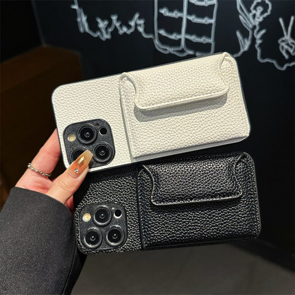 坎宁安适用于红米Turbo4手机壳13/12插卡套note14pro+卡夹11E商务10se带卡包9/8pro放卡7小众13C简约可装卡