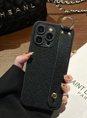 坎宁安适用于iphone17ProMax手机壳苹果16腕带支架15商务14plus便携13/12皮质11复古XR懒人7/8P桌面保护套