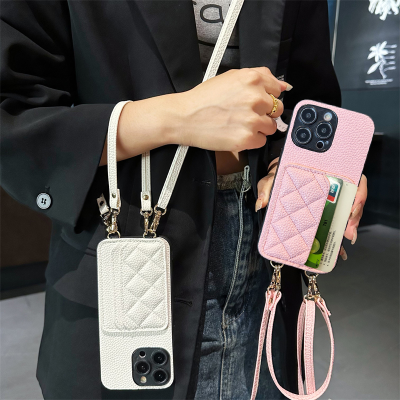 坎宁安适用于三星S25Ultra手机壳S24多槽卡套S23+小香风S21FE斜跨绳A55背带a34复古A60s小众a25简约a35